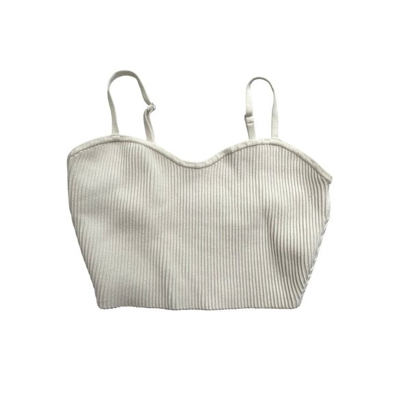 Aritzia Babaton Sculpt Knit Sweetheart Tank Top in White - Picture 1 of 3